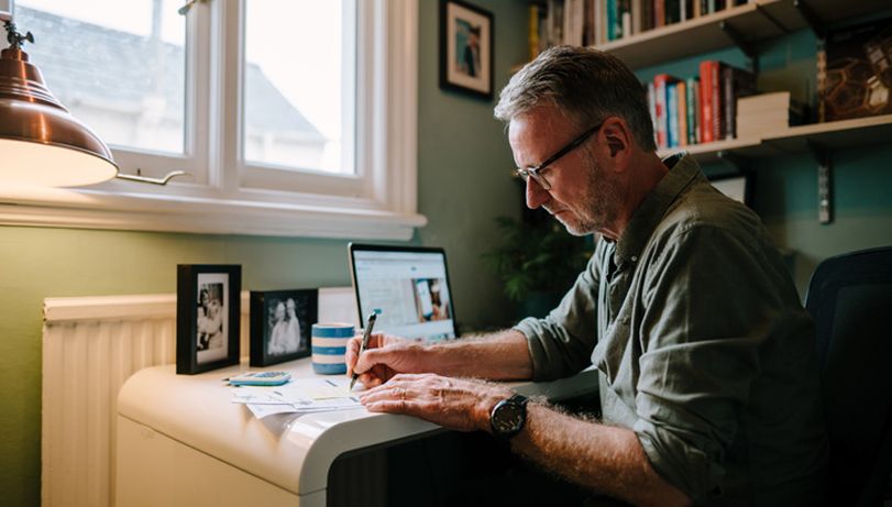 Man working at his desk