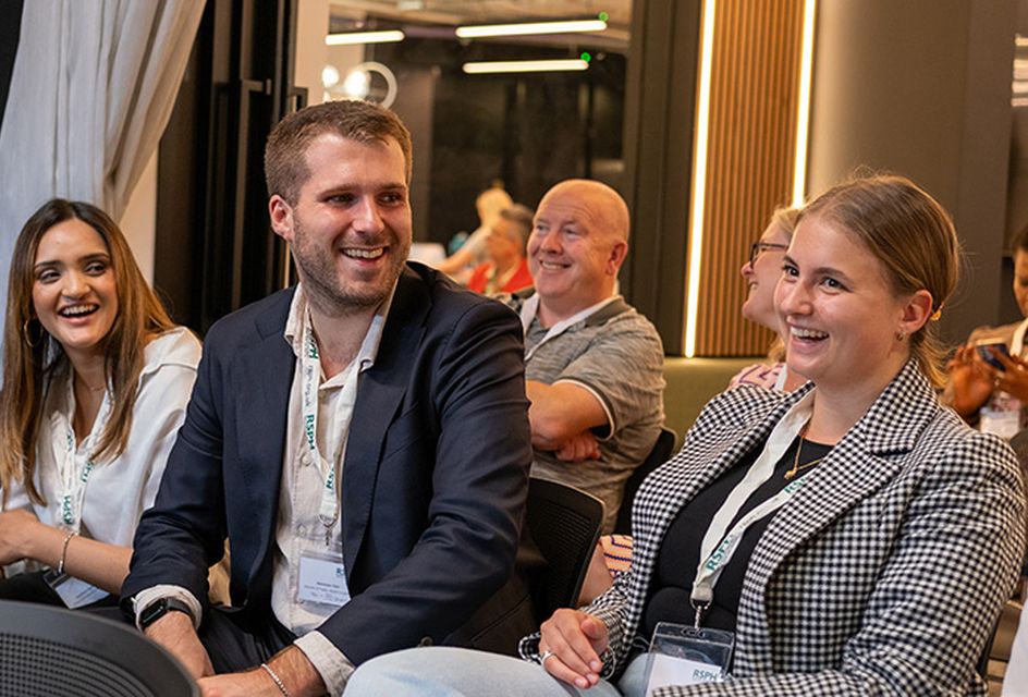 RSPH members laughing during the 2025 members' open day